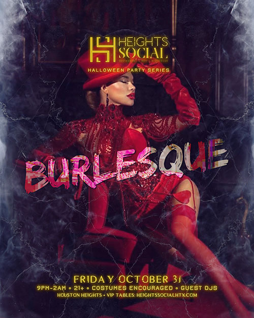 Heights Social Halloween Party Series Burlesque Friday October 31 2025