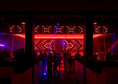 Houston nightclub lighting and visual effects at Heights Social
